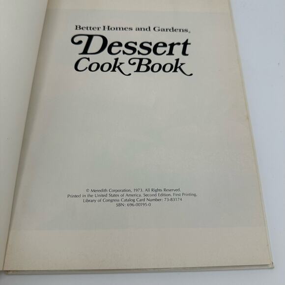 Vtg 1973 Better Homes and Gardens Hardcover Dessert Cookbook - Picture 4 of 9
